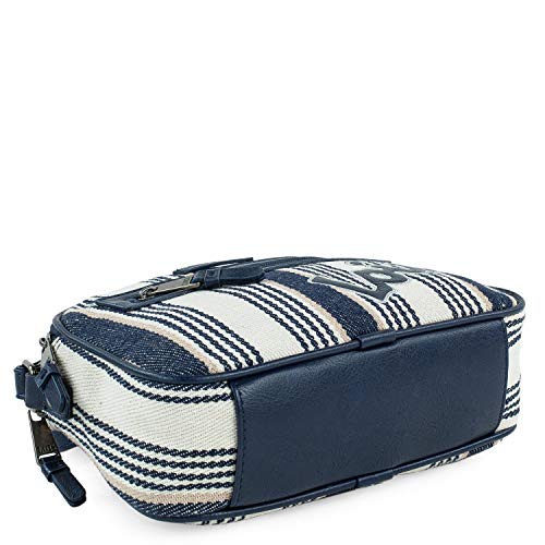 Lois - Bolso Bandolera de Mujer pequeño. Lona Estampada y Cuero PU Acolchado. Muy cómodo y para Diario. Calidad diseño y Marca. Original para 307283, Color Azul