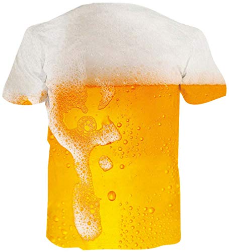 Loveternal Camiseta Hombre Beer 3D Digital Impreso Verano Ocasional Manga Corta Cerveza Tops XL