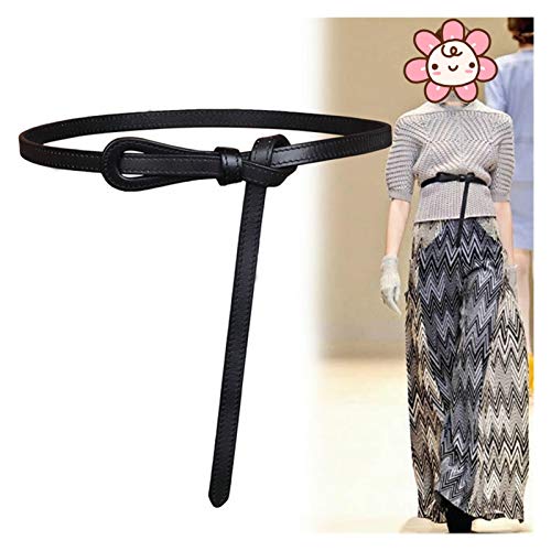 LPZW Cinturón de diseñador de Moda Cintura de Mujer Cinturón de Cuero Genuino Largo Easy Wear Accesorios Cintura 2020 (Belt Length : 110 x 1.5 cm, Color : Coffee Belt)