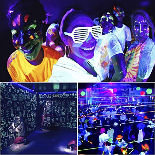 Luces Negras UV, Eleganted 12 LEDS 36W UV Bar Luz Negra de Etapa Lámpara de Luz Negra IP66 Impermeable Barra Ultravioleta con IR Remoto Control para Fiestas Boda Disco DJ Bar Partido