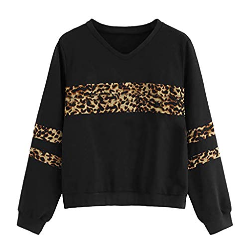 Luckycat Blusas Mujer, Casual O Cuello Leopardo Sudaderas Ropa en Oferta Camisetas Manga Larga Tops de Fiesta Abrigos Invierno de Mujer Primavera Otoño