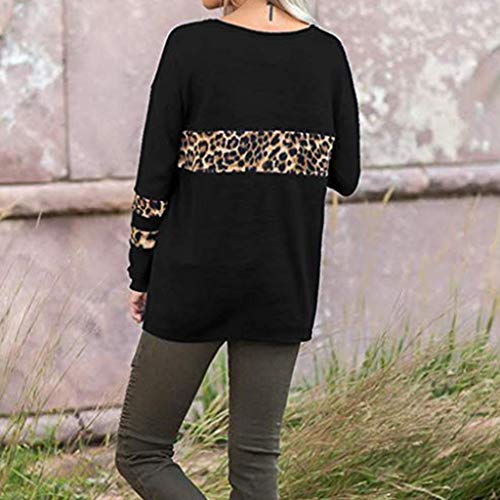 Luckycat Blusas Mujer, Casual O Cuello Leopardo Sudaderas Ropa en Oferta Camisetas Manga Larga Tops de Fiesta Abrigos Invierno de Mujer Primavera Otoño