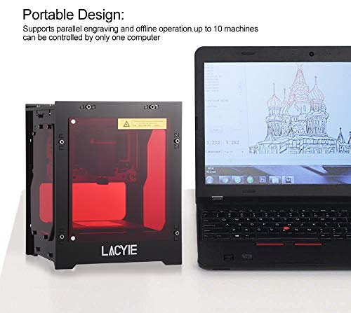 Máquina de Grabado Láser,Lacyie 3000MW Mini Grabado laser Inteligente AI,490x490 Pixel USB Mini máquina de Grabado CNC Router Corte Operación Fuera de línea Impresora grabada para
