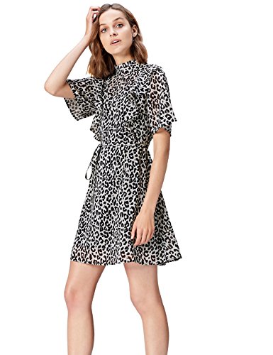 Marca Amazon - find. Vestido de Fiesta para Mujer, Negro (Black Mpr 279 A), 36, Label: XS