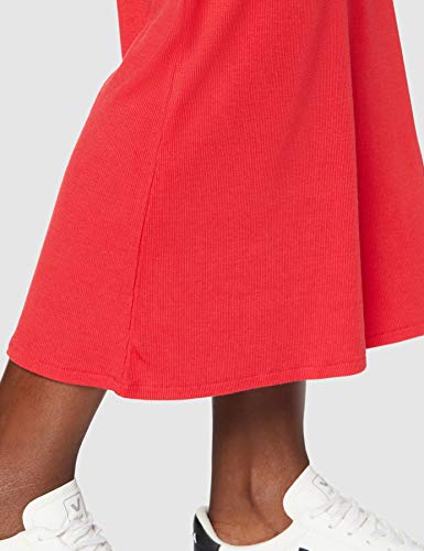 Marca Amazon - MERAKI Vestido Maxi sin Mangas Slim Fit Mujer, Rojo (Racing Red), 40, Label: M