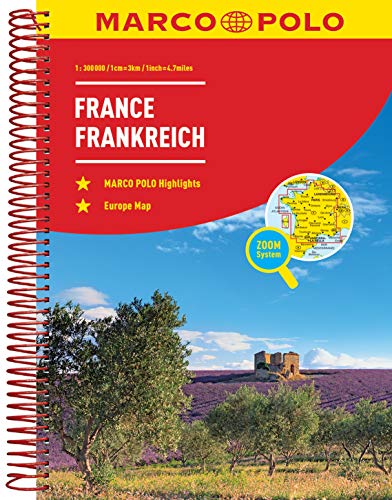 MARCO POLO ReiseAtlas Frankreich 1:300 000: Europa 1:4 500 000 (Marco Polo Atlases)