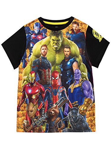 Marvel Camiseta de vengadores para niños 12-13 años Multicolor