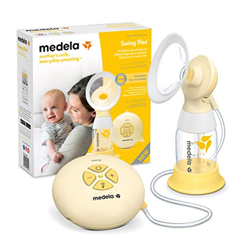 Medela Swing Flex sacaleches eléctrico simple, extractor de leche con embudo Flex (talla S y M incluidas) que se adapta a la forma del cuerpo materno,sistema 2-Phase imita el ritmo de succión del bebé