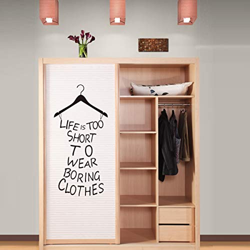 Merysan - Adhesivo decorativo para pared, diseño de palabras de arte únicas para usar y pegar, para decorar el vestidor o el dormitorio de las niñas