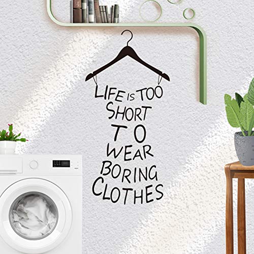 Merysan - Adhesivo decorativo para pared, diseño de palabras de arte únicas para usar y pegar, para decorar el vestidor o el dormitorio de las niñas