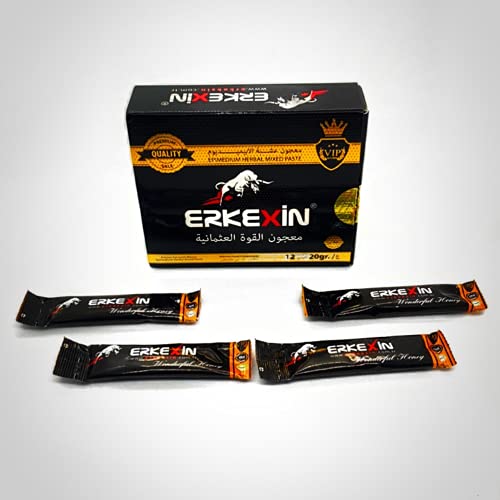 Miel afrodisíaco 100% natural – aumenta la fuerza, potencia, testosterona, deseo y energía para hombre – Mujer (1 paquete de 12 unidades)