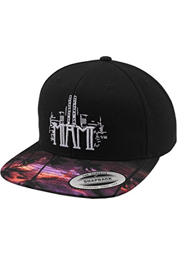 Mister té Hombre Miami Break Water Snapback, Black, One Size