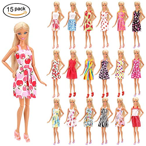 Miunana 123 Accesorios: 15 Vestidos + 108 Accesorios Seleccionado Al Azar Fashion para 11.5 Pulgada 30CM Muñeca