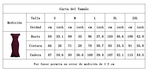 Miusol Lápiz Sin Hombros Sirena Fiesta Vestido para Mujer Borgoña L