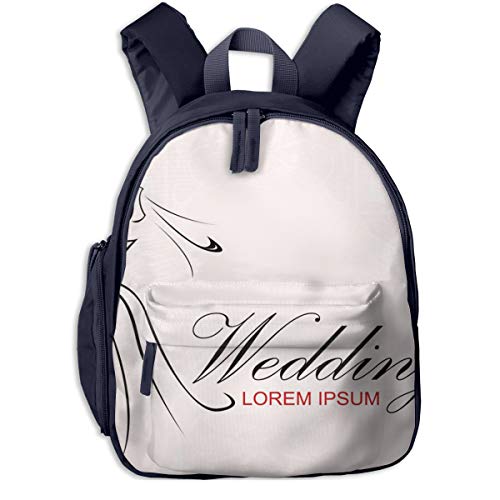 Mochilas Infantiles, Bolsa Mochila Niño Mochila Bebe Guarderia Mochila Escolar con Vestido Boda Novia Linea para Niños De 3 a 6 Años De Edad