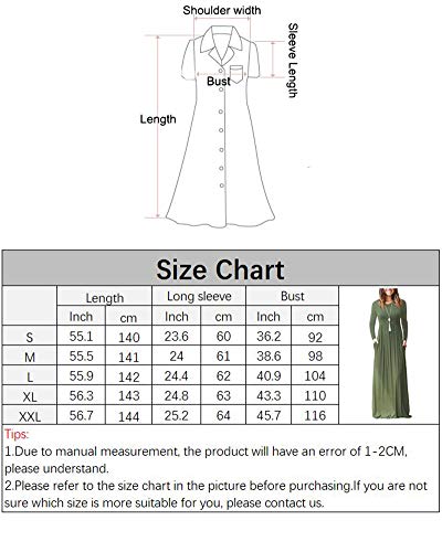 Mujer Color Sólido Vestido Largos Elegante Vestido de Manga Larga con Cuello Redondo con Bolsillos Vestidos de Fiesta con Estampado Floral Falda Suelto Casual de Otoño Flor-E S