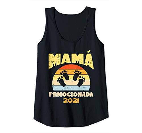 Mujer Mama Promocion 2021 Gemelos Futura Anuncio Embarazo Regalo Camiseta sin Mangas