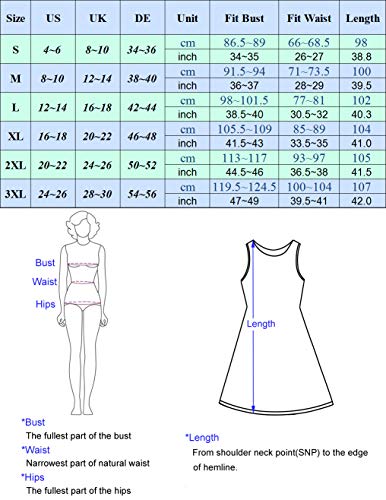 Mujer Vestido sin Espalda de Noche sin Mangas XL CL010698-5