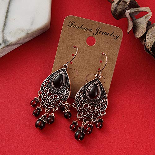 NanYangLinYiZuanJingGongChengGongSi Joyería antigua etnia de Boho de la borla de oro rosa pendientes for las mujeres cuelgan gota india 2020 Novia de la manera Accesorios colgantes del oído New exotic