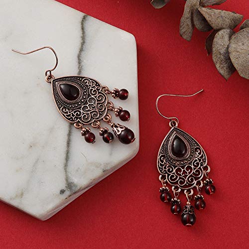 NanYangLinYiZuanJingGongChengGongSi Joyería antigua etnia de Boho de la borla de oro rosa pendientes for las mujeres cuelgan gota india 2020 Novia de la manera Accesorios colgantes del oído New exotic