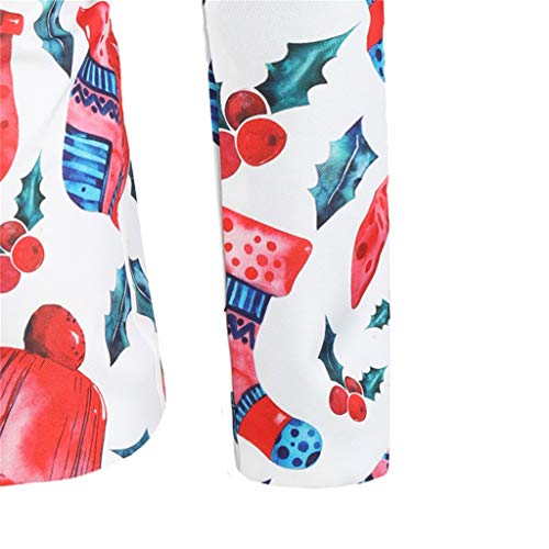 Navidad Traje Hombre Blazers y Pantalones Dos Piezas Diferentes Estampados Pantalones de Chaqueta Set Ropa de Fiesta Hombres