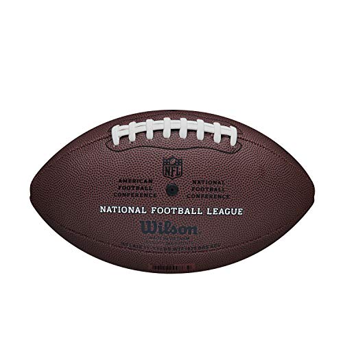 NFL Duke Replica, Balón de fútbol Americano Wilson, Cuero Compuesto, Tamaño Oficial, Marrón, WTF1825XBBRS