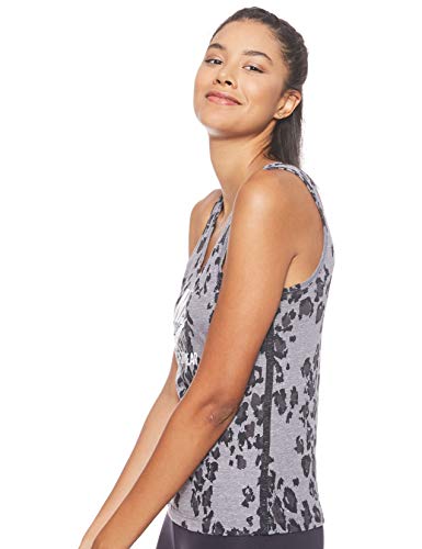 NIKE W NSW Gym VNTG Tank Leopard Camiseta, Mujer, Black/Black/Sail, L