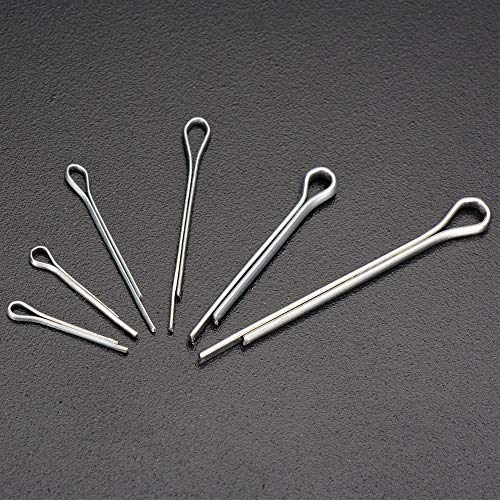 NO LOGO La Corona 175pcs / Set Astilla de Split chavetas fijación tamaños Surtidos Acero galvanizado Duro Caso Enlace de Split Chaveta con la Caja