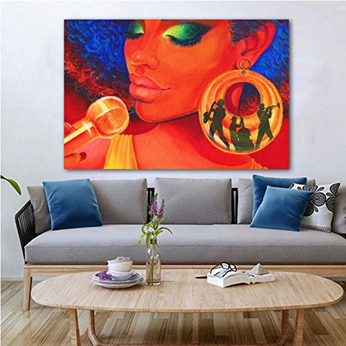 NOBRAND Pintura de Lienzo Mujer Sexy Imágenes Arte de Pared para Sala de Estar Impresiones y Carteles Decoración Moderna del hogar-40x60cm sin Marco