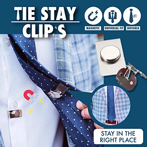 Not application Clips para corbata – Clip magnético invisible para corbata, clips de acero inoxidable para camisa de metal, flotantes y antioscilación para hombre