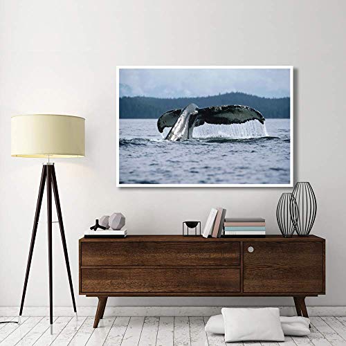 Obras de Arte Italia Jorobada cola de ballena, papel de Alaska-62"x42"