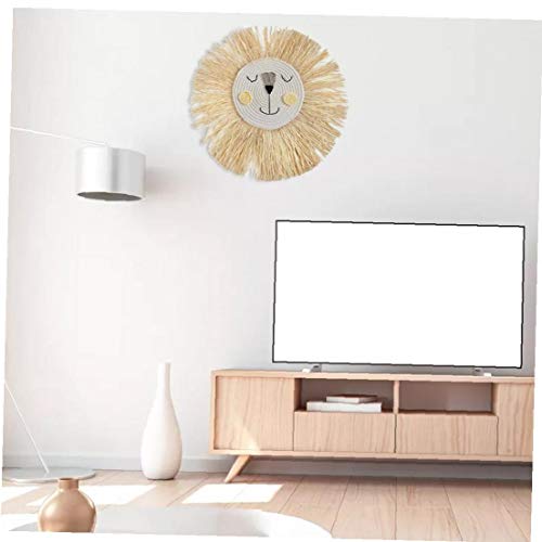 Odoukey Colgante de Pared León Fuera de la Florida Jefe Decoración Tejido Hecho a Mano de Dibujos Animados león de la decoración Estilo 5