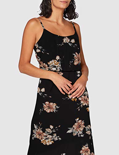 Only Onlnova Lux S/l Maxi Dress AOP Wvn 10 Vestido, Negro, 36 para Mujer