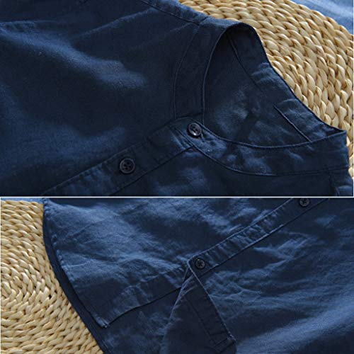 Overdose Camisas Hombre Elegantes Manga Corta Informales Lino Ibicenca Camisetas para Hombres Blancas Verano Polo De Playa Fiesta Informal Cómodo Retro …