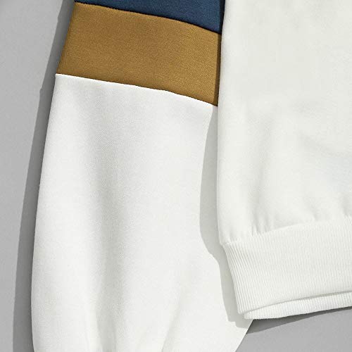 OverDose hombre Overdose udadera s Patchwork lim Fit Hoodie OtoñO Moda Outwear Nueva Blusa Adolescente Top 2018 udadera para Hombre S X-blanco