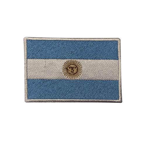 Parche bordado con la bandera nacional de Argentina, para coser o coser