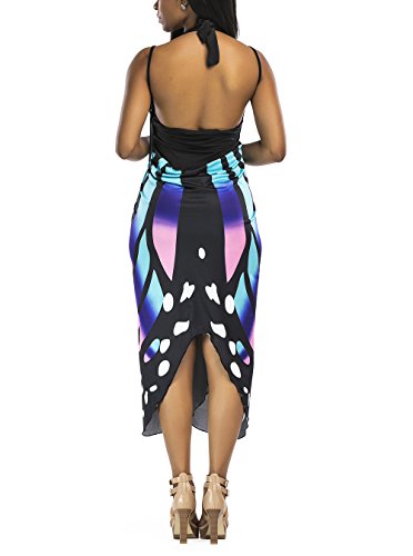 Pareos Playa Mujer Verano Elegantes Moda Vintage Mariposa Impresión Toalla Playa Bikini Cover Up Vestido Playa Genial para Verano Y Vacaciones