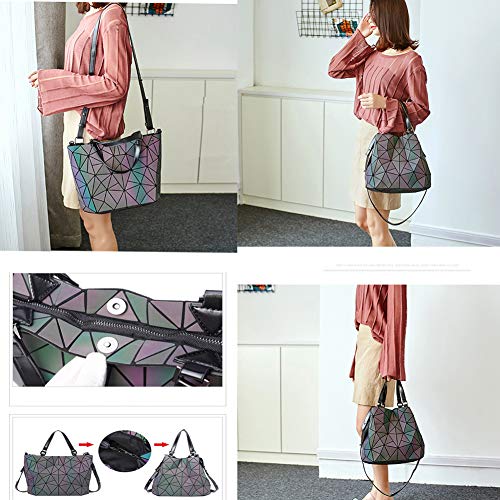 Parnerme Bolso Geométrico Grande Bolso de Hombro Bolso Tote Bag Bolsos Shopper Bolso de Mujer Bolso de Bandolera (Bolso-2)