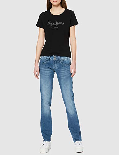 Pepe Jeans PL504434 T-Shirt, Negro (Black 999), Small para Mujer