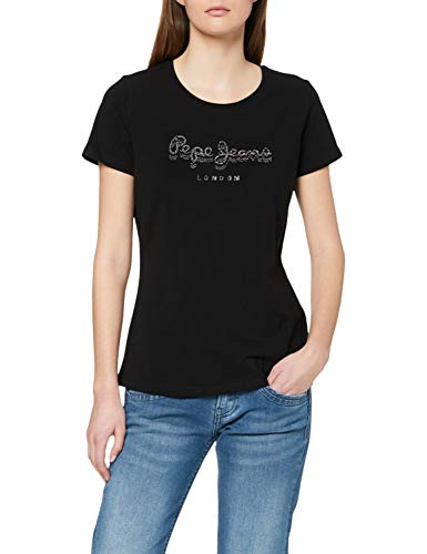 Pepe Jeans PL504434 T-Shirt, Negro (Black 999), Small para Mujer