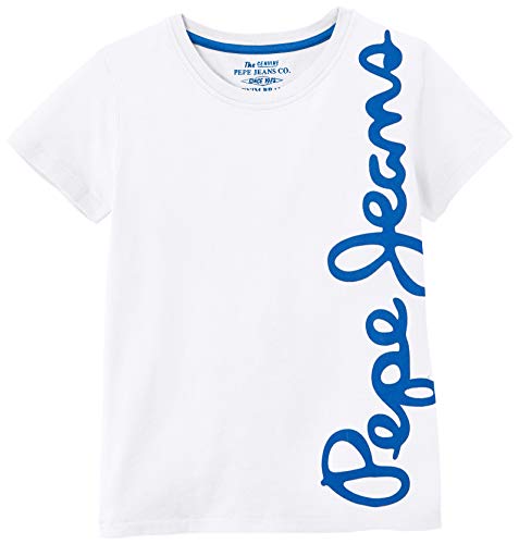 Pepe Jeans Waldo Camiseta, Blanco (Optic White 802), 8 años para Niños