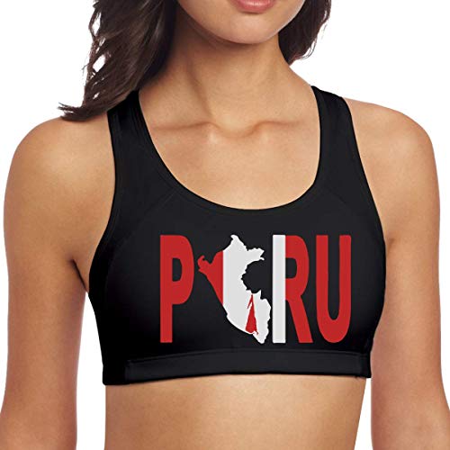 Peru Peruvian Flag Women Sports Bra Soft Workout Vest