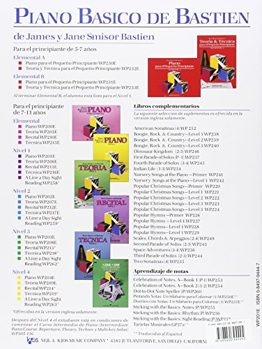 PIANO: NIVEL 1 (PIANO BASICO DE BASTIEN)