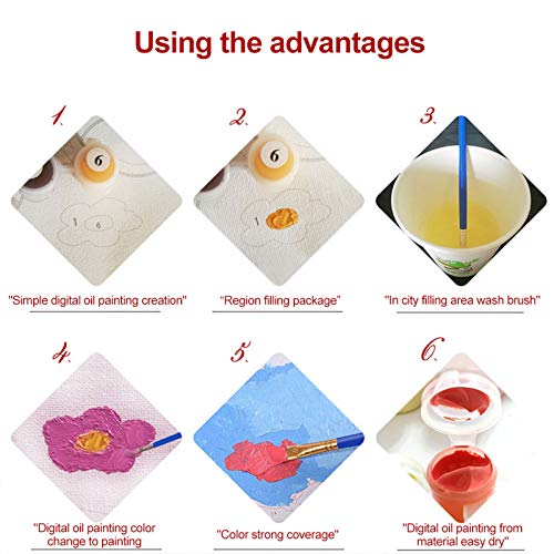 Pintar por Kit de Números, DIY Pintura al óleo Dibujo Algodón con Pinceles Decoraciones para el Hogar Regalos - 40x50cm Sin Marco (Principito 7)