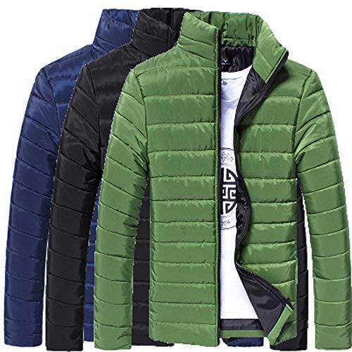 POLP Chaqueta de Algodón para Hombres Abrigo Grueso de Invierno Prendas Calentar de los Hombre Blousa Tops Jersey Cuello Alto Abrigos Chaquetas Moto Chandal Hombre Tallas Grandes M-XXXL