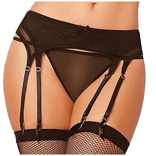 Posional Silky Liguero Ancho Portaligas de Encaje + Medias Parte Superior de Encaje Lencería Talla Grande Encaje Atractivo Babydoll lencería Mujer erótico Medias DiseñO Especial Fiesta De Misterio