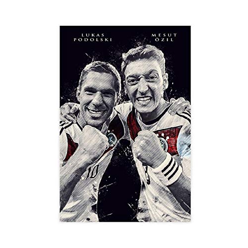 Póster deportivo de Superstar Lukas Podolski y Ozil de fútbol de 30 x 45 cm