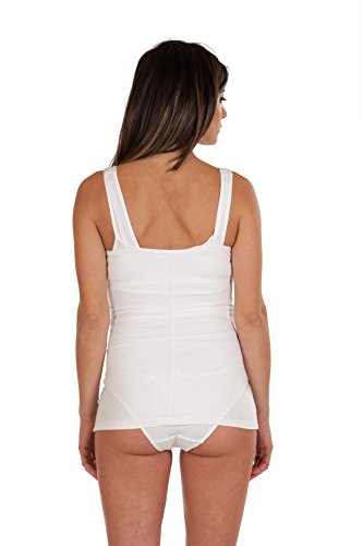 Premamy - Camiseta Interior para Maternidad, Estilo básico, Sujetador de Lactancia - Blanco - IV (M)