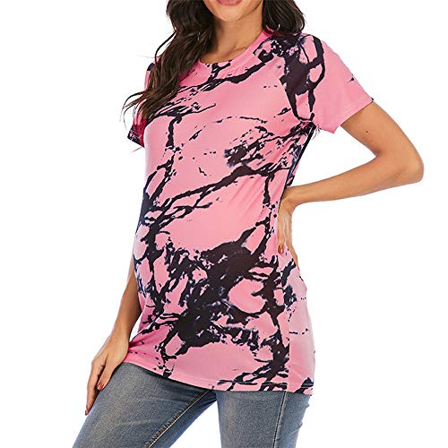 PRJN Camiseta con Estampado de Manga Larga para Mujer Tops para Mujer Camisas Blusa Superior con Cuello Redondo Camiseta para Mujer Camiseta con Estampado de Maternidad Camisetas Superiores de Manga