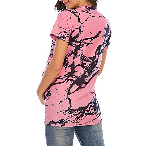 PRJN Camiseta con Estampado de Manga Larga para Mujer Tops para Mujer Camisas Blusa Superior con Cuello Redondo Camiseta para Mujer Camiseta con Estampado de Maternidad Camisetas Superiores de Manga